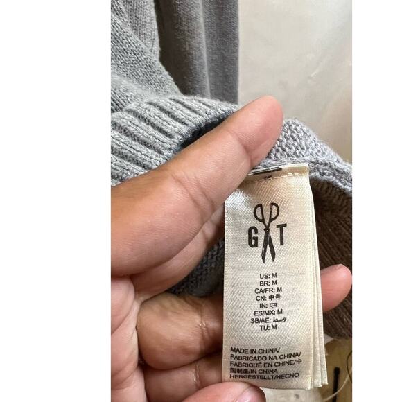 Good Threads Grey Men's Pullover 1/2 Zip Sweater Size Medium - Picture 3 of 4